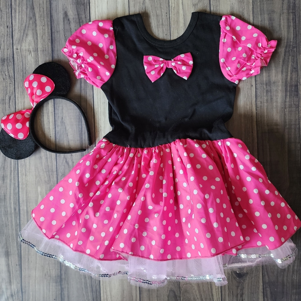 NWT Minnie Mouse dress + matching ears